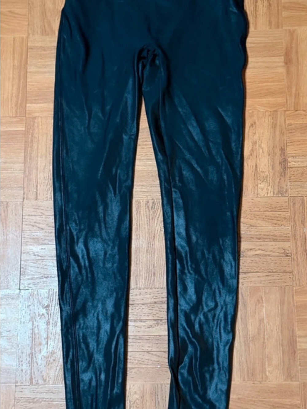 SPANX Black Faux-Leather Leggings